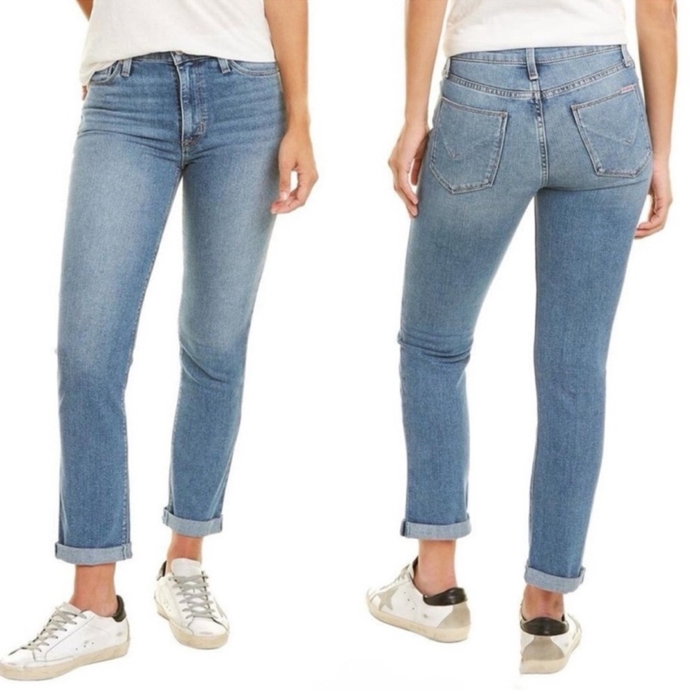 Hudson Blair High Rise Straight Crop l Rolled Cuffed Hem